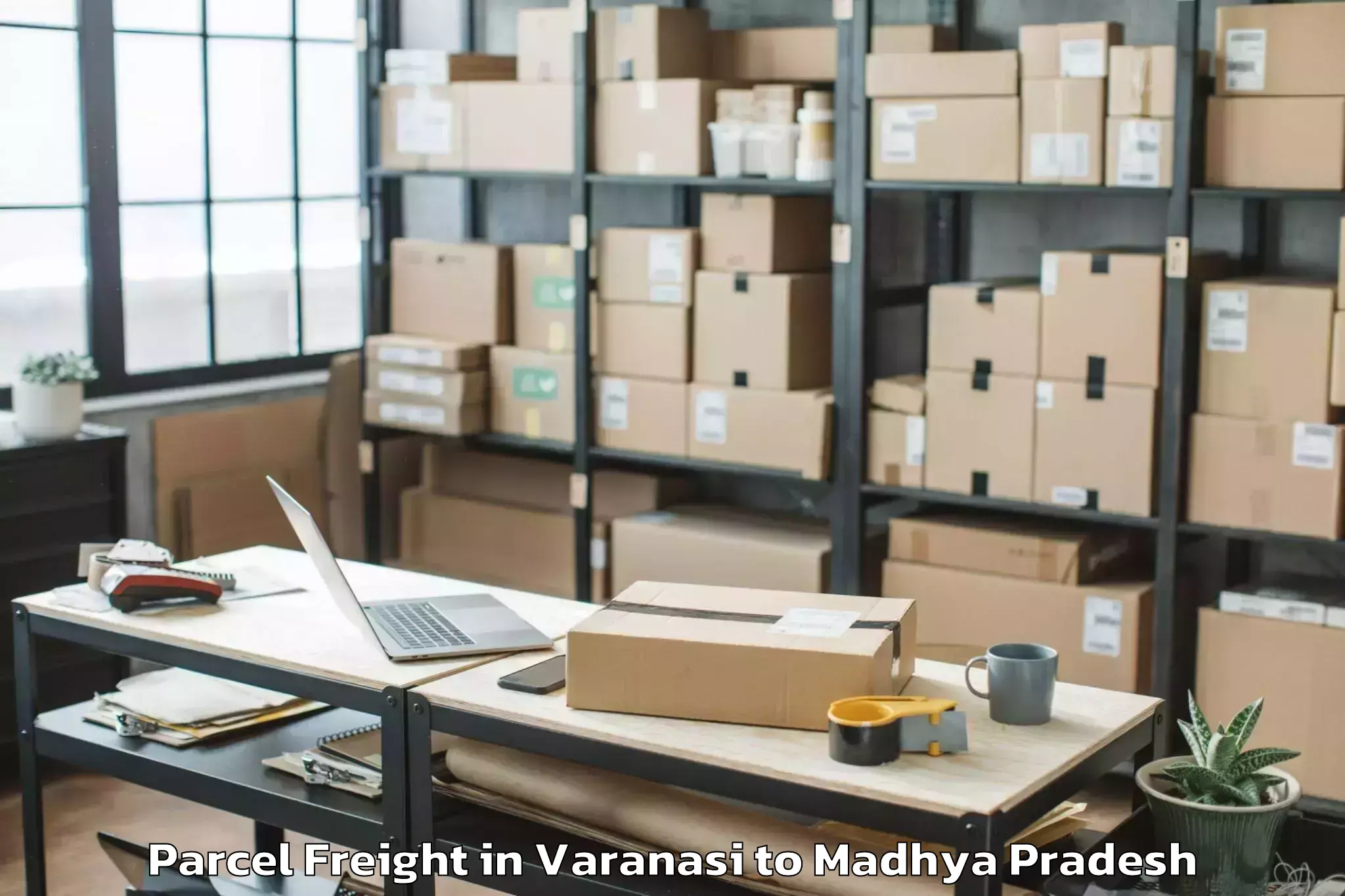 Trusted Varanasi to Mandsaur Parcel Freight